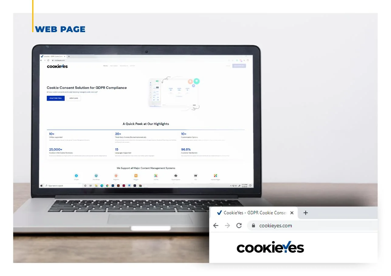 CookieYes web application